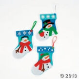 スノーマン クラフトキット [snowman-stocking-craft-kit]