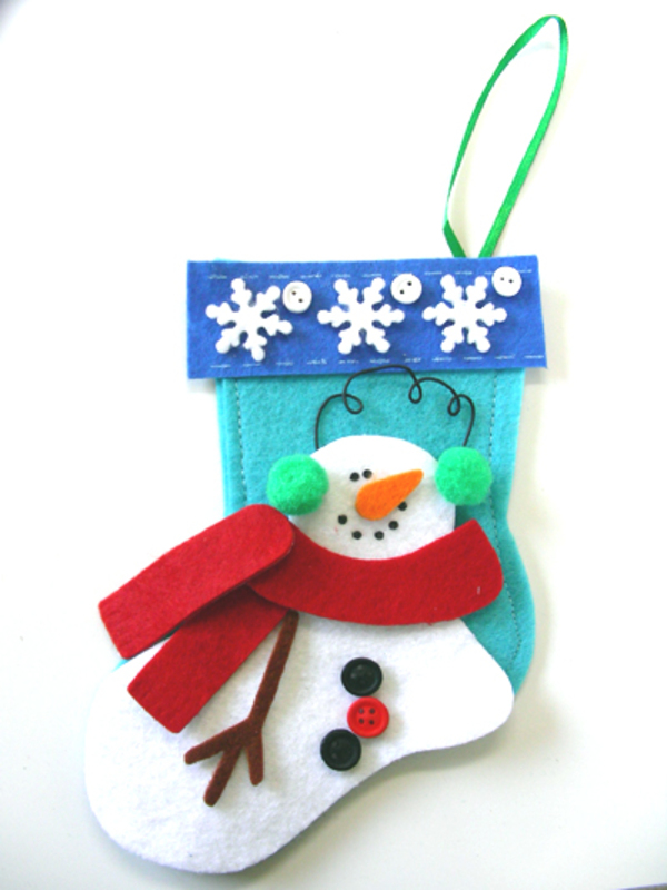 スノーマン クラフトキット[snowman-stocking-craft-kit]